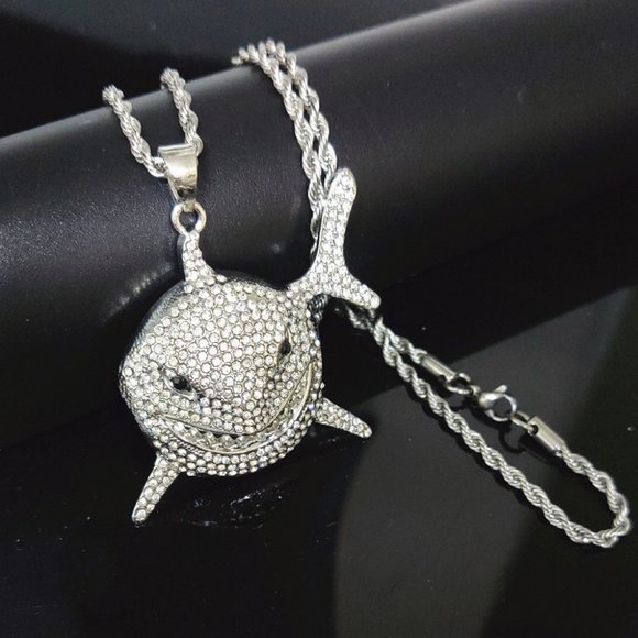 Accessories Instagrams Famous 6ix9ine Shark Pendant Hip Hop